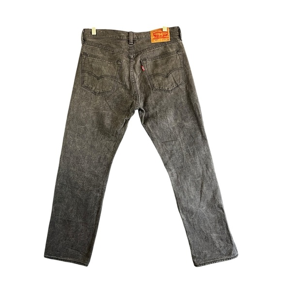 LEVI'S 501 White Oak Cone Denim Jeans Button Fly Grey Size 32 (altered) - Picture 3 of 12
